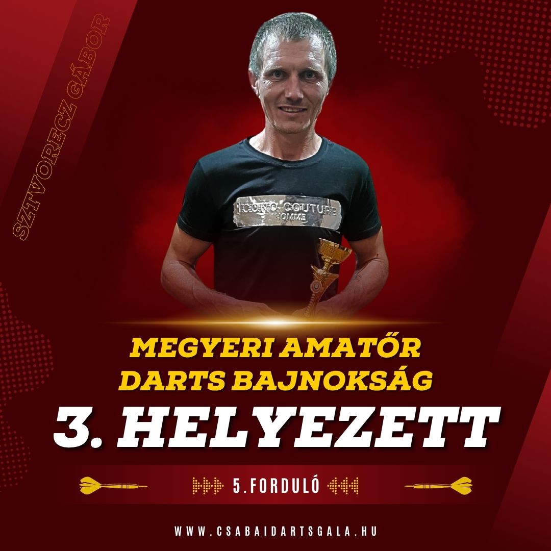 Sztvorecz Gábor, harmadik helyezett amatőr